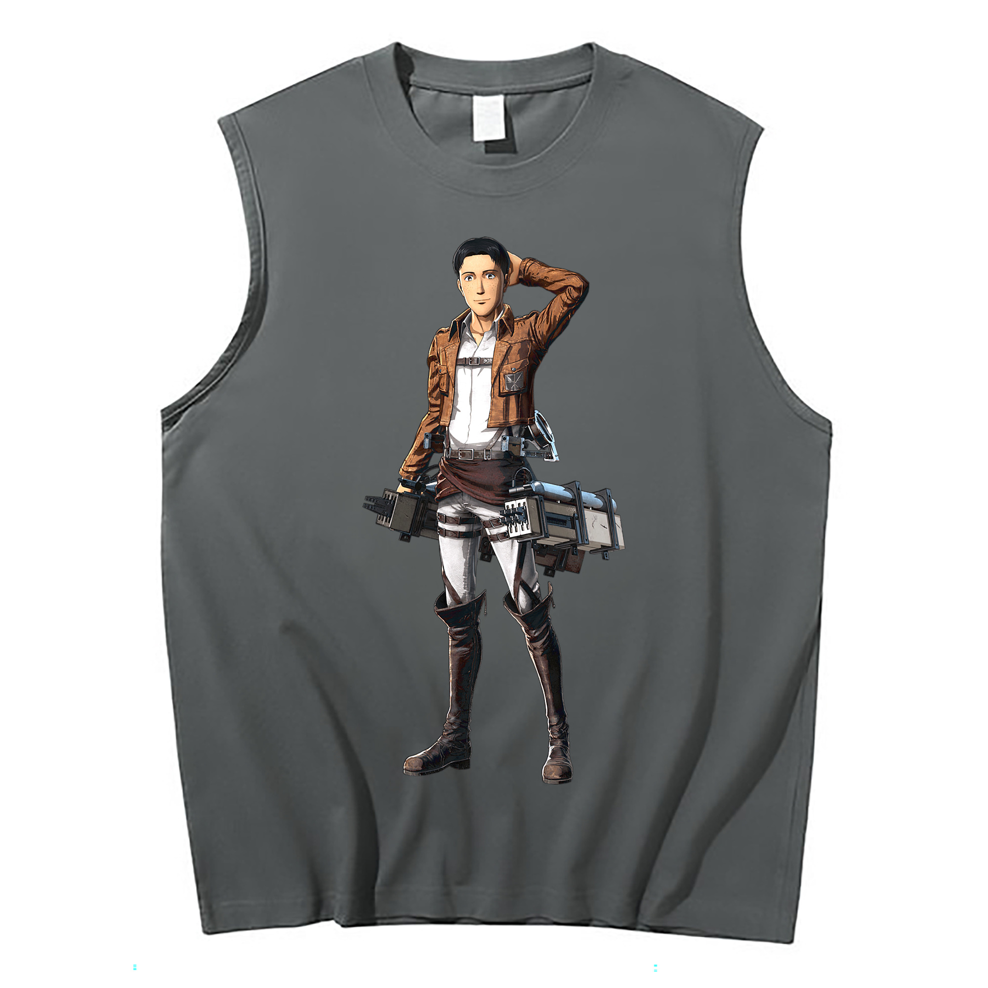 （画像用） 進撃の巨人 Attack on Titan コットン100％タンクトップ（フロントプリント）